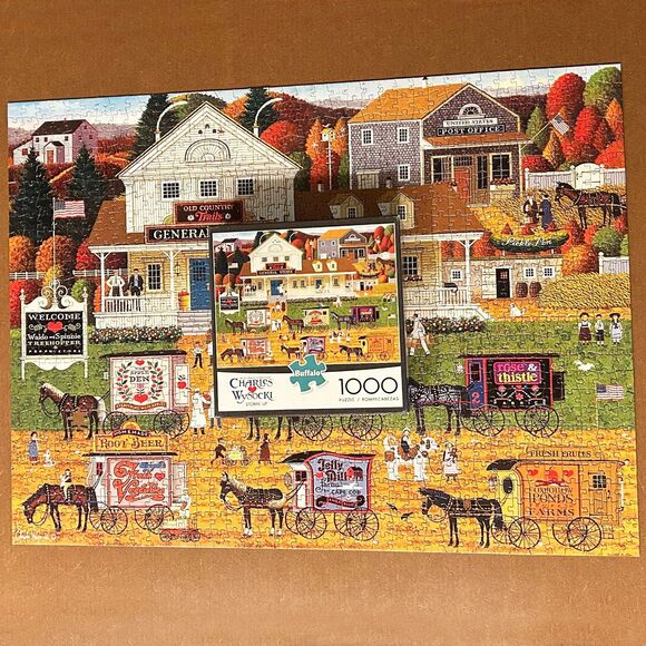 Storin' Up Charles Wysocki 1000 Piece Jigsaw Puzzle Buffalo Games - Complete - Picture 2 of 8
